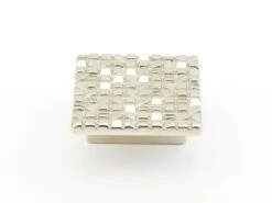 Schaub And Company Mosaic 1-7/8" Luxury Designer Square Cabinet Knobs - Pack Of 25 - Made In Italy Satin Nickel