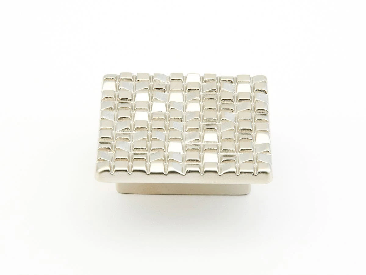 Schaub And Company Mosaic 1-7/8" Luxury Designer Square Cabinet Knobs - Pack Of 25 - Made In Italy Satin Nickel 3 Schaub And Company Mosaic 1-7/8" Luxury Designer Square Cabinet Knobs - Pack Of 25 - Made In Italy Satin Nickel