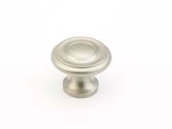 Schaub And Company Traditional Designs 1-1/4 " Round Mushroom Solid Brass Cabinet Knob - Pack Of 25 Satin Nickel