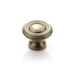 Schaub And Company Traditional Designs 1-1/4 " Round Mushroom Solid Brass Cabinet Knob - Pack Of 25 Satin Nickel -Cabinet Hardware Store 703 AB