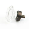Schaub And Company Fire 1-1/8" Crystal Traditional Antique Mini Small Cabinet Knob With Solid Brass Base Bronze With Clear Crystal 1 Schaub And Company Fire 1-1/8" Crystal Traditional Antique Mini Small Cabinet Knob With Solid Brass Base Bronze With Clear Crystal -Cabinet Hardware Store 71 C BZ