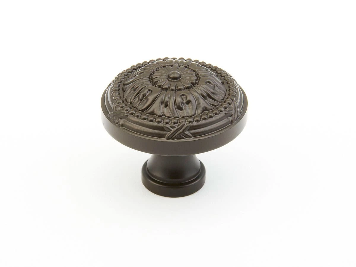Schaub And Company Versailles 1-1/2" Traditional Luxury Solid Brass Round Cabinet Knob Oil Rubbed Bronze 3 Schaub And Company Versailles 1-1/2" Traditional Luxury Solid Brass Round Cabinet Knob Oil Rubbed Bronze