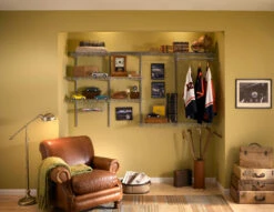 ClosetMaid ShelfTrack 5 To 8 Foot Wide Closet System Kit With 4 Stainless Steel Shelves Satin Chrome 9 ClosetMaid ShelfTrack 5 To 8 Foot Wide Closet System Kit With 4 Stainless Steel Shelves Satin Chrome -Cabinet Hardware Store 7880900 3