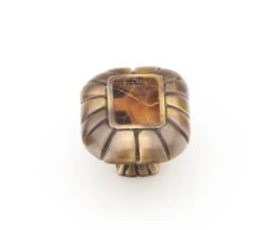 Schaub And Company Symphony 1-1/2" Solid Brass Luxury Rectangular Cabinet Knob With Shell Inlay Penshell