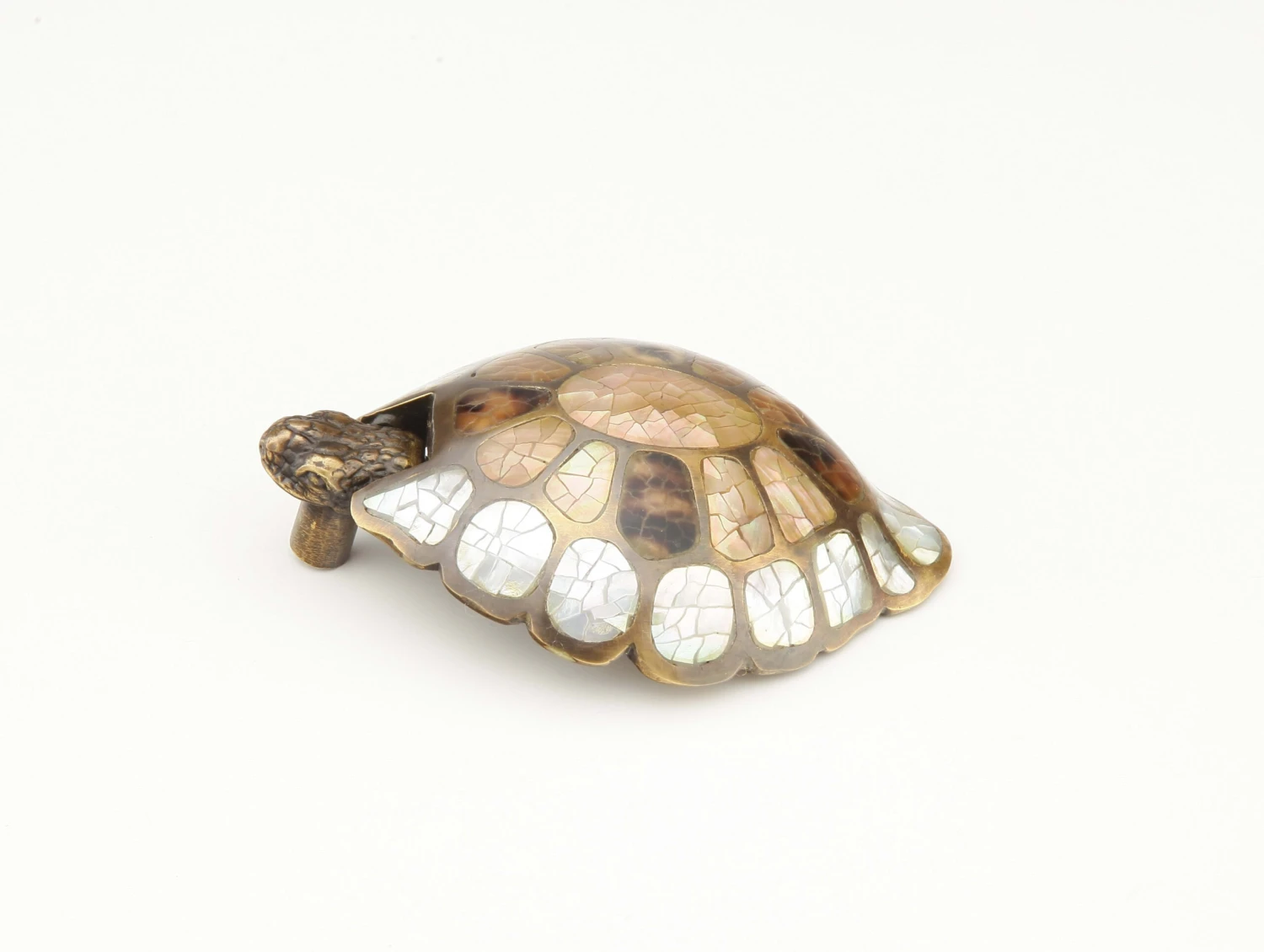 Schaub And Company Nature 3-1/2" Designer Turtle Solid Brass Cabinet Drop Pull With Shell Inlays Mother Of Pearl 3 Schaub And Company Nature 3-1/2" Designer Turtle Solid Brass Cabinet Drop Pull With Shell Inlays Mother Of Pearl