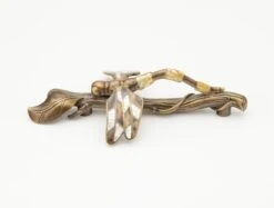 Schaub And Company Nature 3-1/8 Inch Center To Center Designer Dragonfly Solid Brass Cabinet Pull Cabinet Handle With Mother Of Pearl And Tiger Penshell Mother Of Pearl