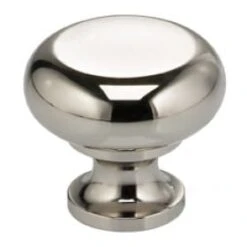Omnia Classic & Modern 1-9/16 Inch Mushroom Cabinet Knob Vintage Iron -Cabinet Hardware Store 910040polished nickel