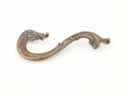 Schaub And Company French Court 3-1/2" Center To Center Solid Brass Old World Scroll Handle Left Hand Cabinet Pull Moticello Silver -Cabinet Hardware Store 935L MBR