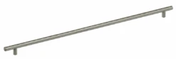 Omnia Stainless Steel 25-3/16" Center To Center Sleek Thick (14mm) Cabinet Bar Handle / Drawer Bar Pull Brushed Stainless Steel