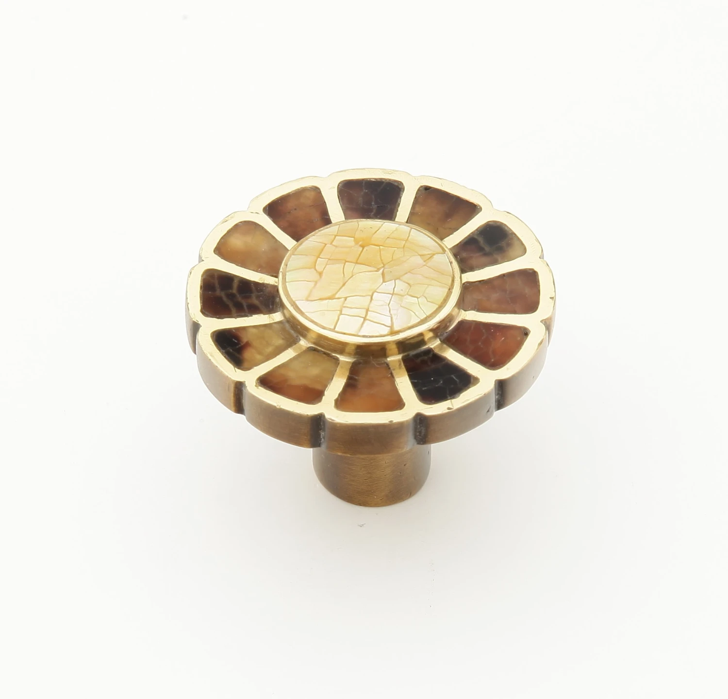 Schaub And Company Heirloom Treasures 1-1/2" Designer Round Solid Brass Cabinet Knob With Shell Inlays Estate Dover 3 Schaub And Company Heirloom Treasures 1-1/2" Designer Round Solid Brass Cabinet Knob With Shell Inlays Estate Dover