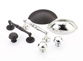 Schaub And Company Atherton 1-1/4" Solid Brass Hammered Texture Round Cabinet Knob With Knurled Rim Oil Rubbed Bronze 4 Schaub And Company Atherton 1-1/4" Solid Brass Hammered Texture Round Cabinet Knob With Knurled Rim Oil Rubbed Bronze - Image 2