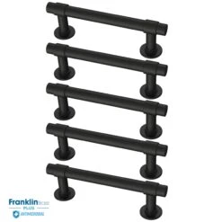 Franklin Brass Francisco 3 Inch Center To Center Bar Cabinet Pull - Pack Of 5 Champagne Bronze Antimicrobial -Cabinet Hardware Store P29520Z FBA B PACK ANTIMICROBIAL