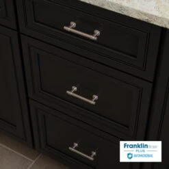 Franklin Brass Francisco 3 Inch Center To Center Bar Cabinet Pull - Pack Of 5 Champagne Bronze Antimicrobial -Cabinet Hardware Store P29520Z SNA B DETAIL ANTIMICROBIAL