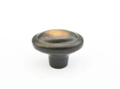 Schaub And Company Mountain 1-7/8" Rustic Oval Egg Solid Bronze Cabinet Knob - Made In Italy Aged Bronze