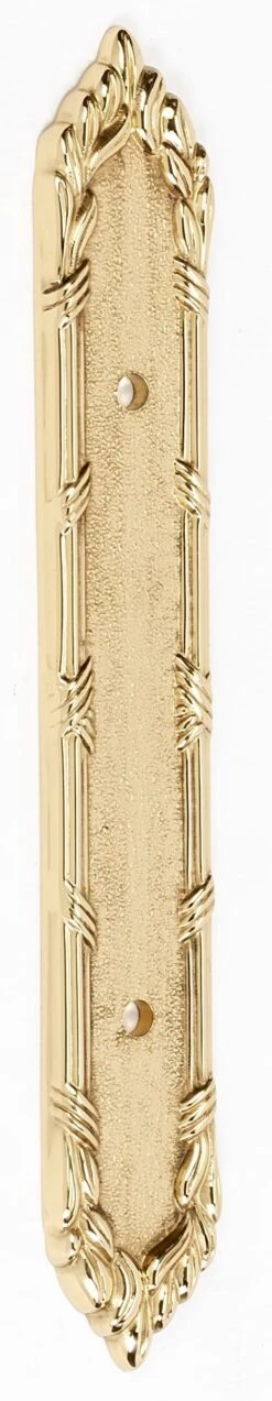 Alno Ribbon & Reed 3 Inch Center To Center Cabinet Pull Backplate Antique English -Cabinet Hardware Store a887 3 pb