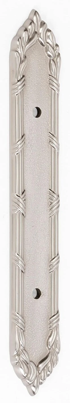 Alno Ribbon & Reed 3 Inch Center To Center Cabinet Pull Backplate Antique English -Cabinet Hardware Store a887 3 sn