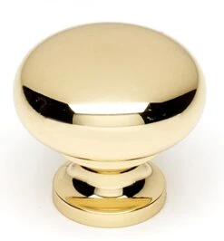 Alno Knobs 1-1/4" Smooth Round Solid Brass Mushroom Cabinet Knob / Drawer Knob Bronze -Cabinet Hardware Store alno a1134 pb