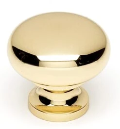 Alno Knobs 1-1/4" Smooth Round Solid Brass Mushroom Cabinet Knob / Drawer Knob Bronze -Cabinet Hardware Store alno a1134 pb nl 8272363
