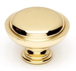 Alno Knobs 1-1/4" Rustic Round Lipped Solid Brass Mushroom Cabinet Knob / Drawer Knob Polished Antique 17 Alno Knobs 1-1/4" Rustic Round Lipped Solid Brass Mushroom Cabinet Knob / Drawer Knob Polished Antique -Cabinet Hardware Store alno a1145 pb