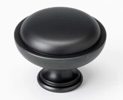 Alno Knobs 1-1/2" Round Rustic Lipped Solid Brass Mushroom Cabinet Knob / Drawer Knob Chocolate Bronze -Cabinet Hardware Store alno a1146 brz