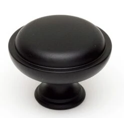 Alno Knobs 1-1/2" Round Rustic Lipped Solid Brass Mushroom Cabinet Knob / Drawer Knob Chocolate Bronze -Cabinet Hardware Store alno a1146 mb
