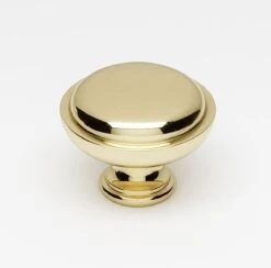 Alno Knobs 1-1/2" Round Rustic Lipped Solid Brass Mushroom Cabinet Knob / Drawer Knob Chocolate Bronze -Cabinet Hardware Store alno a1146 pb