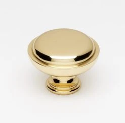 Alno Knobs 1-1/2" Round Rustic Lipped Solid Brass Mushroom Cabinet Knob / Drawer Knob Chocolate Bronze -Cabinet Hardware Store alno a1146 pb nl 8272363