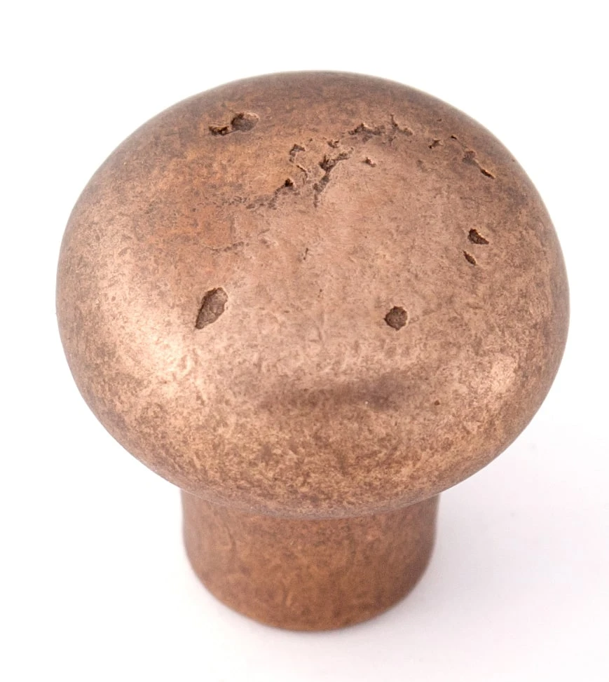 Alno Sierra 1-1/4" Round Distressed Rustic Mushroom Solid Bronze Cabinet Knob / Drawer Knob Dark Bronze 4 Alno Sierra 1-1/4" Round Distressed Rustic Mushroom Solid Bronze Cabinet Knob / Drawer Knob Dark Bronze - Image 2