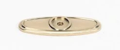 Alno Classic Traditional 2-1/2 Inch Long Cabinet Knob Backplate Satin Nickel -Cabinet Hardware Store alno a1565 pb nl 5095941