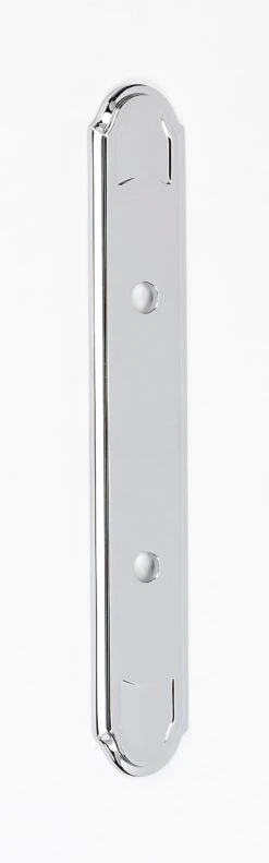 Alno Classic Traditional 3 Inch Center To Center Cabinet Pull Backplate Satin Nickel -Cabinet Hardware Store alno a1568 3 pc