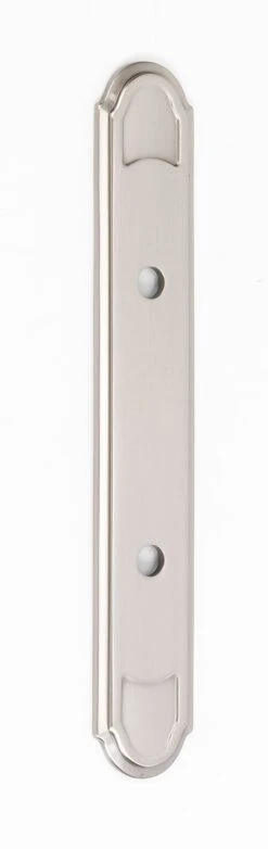 Alno Classic Traditional 3 Inch Center To Center Cabinet Pull Backplate Satin Nickel