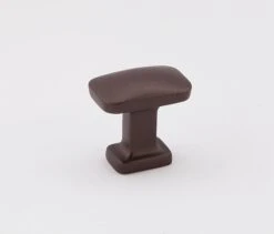 Alno Cloud 1" Solid Brass Modern Convex Rectangle "T" Cabinet Knob / Drawer Knob Polished Brass -Cabinet Hardware Store alno a252 1 chbrz 8272363