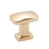 Alno Cloud 1" Solid Brass Modern Convex Rectangle "T" Cabinet Knob / Drawer Knob Polished Brass -Cabinet Hardware Store alno a252 1 pb