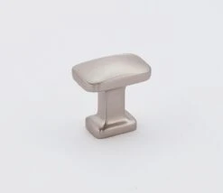 Alno Cloud 1" Solid Brass Modern Convex Rectangle "T" Cabinet Knob / Drawer Knob Polished Brass -Cabinet Hardware Store alno a252 1 sn 8272363