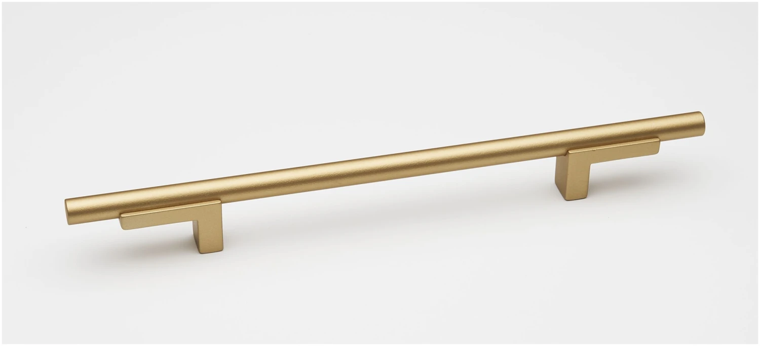 Alno Vita Bella 6" Center To Center Modern Smooth Bar Cabinet Pull With "L" Posts Matte Nickel / Matte Black 4 Alno Vita Bella 6" Center To Center Modern Smooth Bar Cabinet Pull With "L" Posts Matte Nickel / Matte Black - Image 2