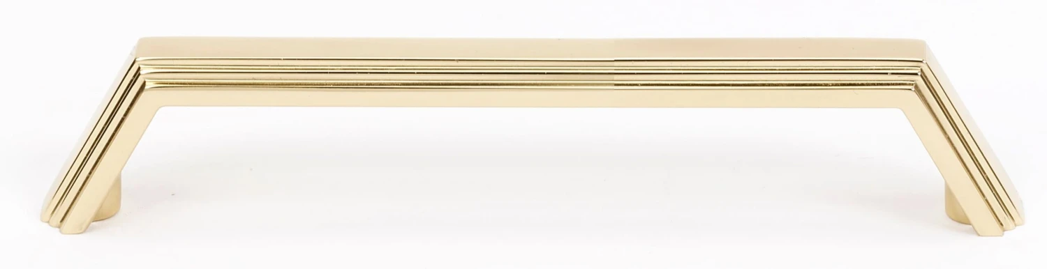 Alno Nicole 4" Center To Center Modern Angled Ridged Cabinet Handle / Drawer Pull Satin Nickel 6 Alno Nicole 4" Center To Center Modern Angled Ridged Cabinet Handle / Drawer Pull Satin Nickel - Image 4