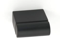 Alno Vogue 1" Modern Rectangular Solid Brass Cabinet Knob / Drawer Knob Matte Black