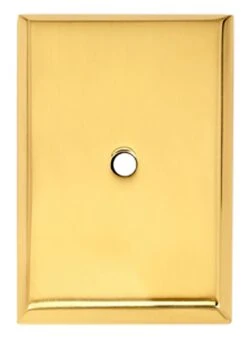 Alno Traditional 1-7/8" Long Escutcheon Backplate For Cabinet Knob Unlacquered Brass