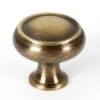 Alno Charlies 1-1/2 Inch Ringed Round Mushroom Solid Forged Brass Cabinet Knob Antique English -Cabinet Hardware Store alno a626 38 ae 8272363