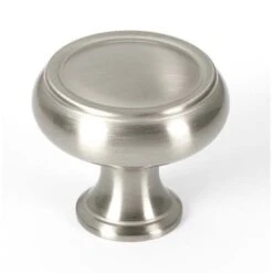 Alno Charlies 1-1/2 Inch Ringed Round Mushroom Solid Forged Brass Cabinet Knob Antique English -Cabinet Hardware Store alno a626 39 sn 001