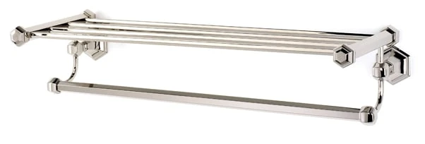 Alno Nicole 26"W Towel Rack Shelf With Towel Bar - Made From Solid Brass Barcelona 7 Alno Nicole 26"W Towel Rack Shelf With Towel Bar - Made From Solid Brass Barcelona - Image 5