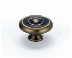 Alno Rope 1-1/2 Inch Mushroom Cabinet Knob Polished Antique -Cabinet Hardware Store alno a817 38 aem 5095941