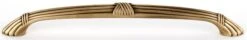 Alno Ribbon & Reed 6" Center To Center Arch Bow Cabinet Handle / Drawer Pull Satin Nickel -Cabinet Hardware Store alno a881 6 aem
