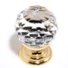 Alno Faceted 1-1/4 Inch Round Crystal Ball Luxury Cabinet Knob Gold 2 Alno Faceted 1-1/4 Inch Round Crystal Ball Luxury Cabinet Knob Gold -Cabinet Hardware Store alno c210 clr gld 461