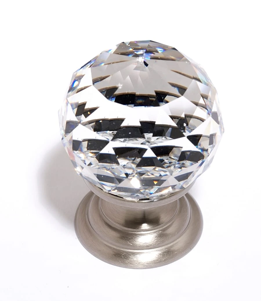 Alno Faceted 1-1/4 Inch Round Crystal Ball Luxury Cabinet Knob Gold 9 Alno Faceted 1-1/4 Inch Round Crystal Ball Luxury Cabinet Knob Gold - Image 7
