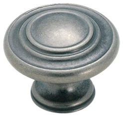 Amerock Inspirations 1-5/16 Inch Diameter Mushroom Cabinet Knob - Package Of 25 Weathered Nickel