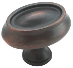 Amerock Manor 1-1/2 Inch Long Oval Cabinet Knob - Package Of 10 Satin Nickel -Cabinet Hardware Store amerock bp26127orb 10pack 8857233