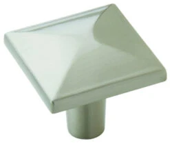 Amerock Extensity 1-1/8 Inch Square Cabinet Knob Satin Nickel