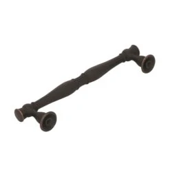 Amerock Crawford 5 Inch (128mm) Center To Center Bar Cabinet Pull Golden Champagne -Cabinet Hardware Store amerock bp36594 side view in oil rubbed bronze 1107