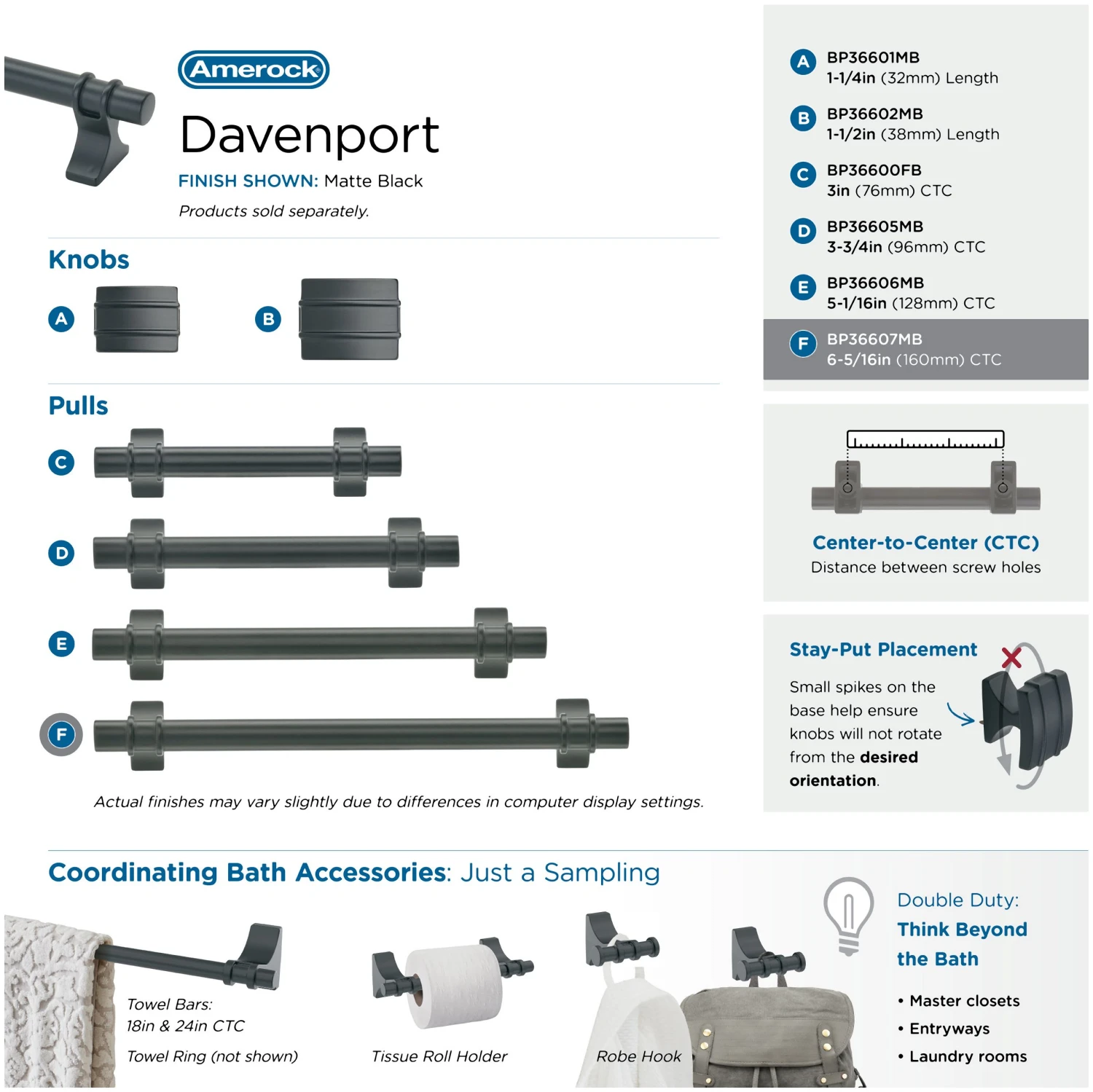Amerock Davenport 6-5/16 Inch Center To Center Bar Cabinet Pull Polished Chrome 18 Amerock Davenport 6-5/16 Inch Center To Center Bar Cabinet Pull Polished Chrome - Image 16